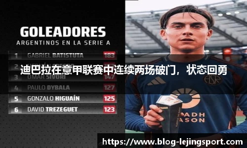 迪巴拉在意甲联赛中连续两场破门，状态回勇